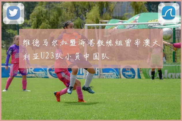维德马尔加盟海港教练组曾率澳大利亚U23队小负中国队